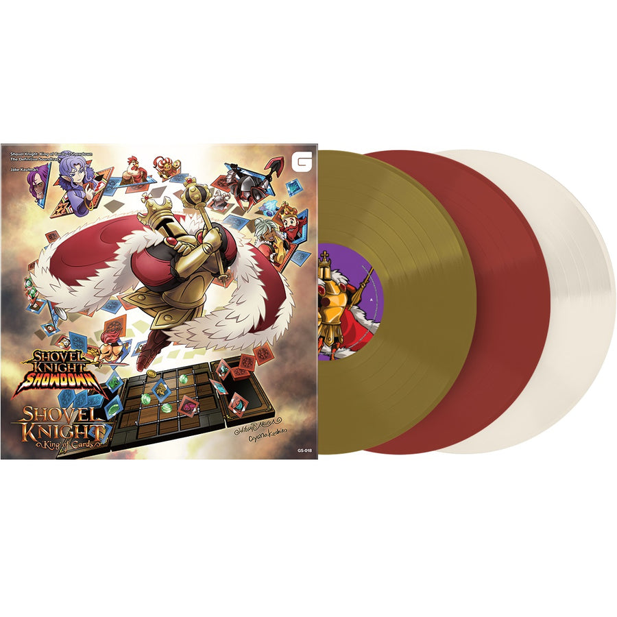 Jake Kaufman - Shovel Knight: King of Cards + Showdown - The Definitive Exclusive Soundtrack Gold, Brick Red, Creamy White Vinyl LP Record