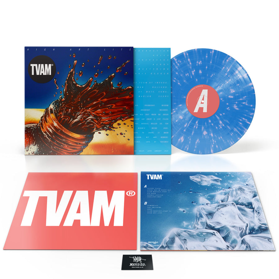 TVAM - High Art Lite Exclusive Limited Edition Blue With Light Pink Splatter Color Vinyl LP Record