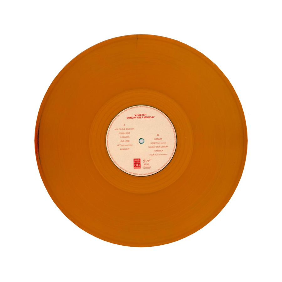 V.Raeter - Sunday On A Monday Exclusive Transparent Orange Color Vinyl LP Limited Edition #500 Copies