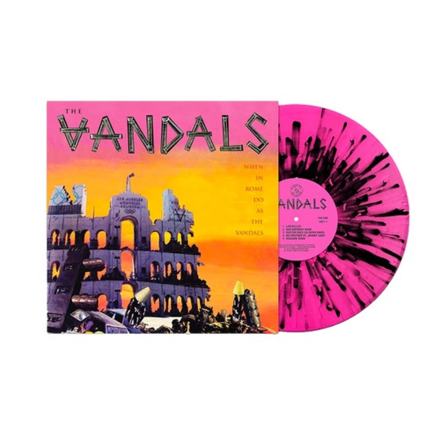 Vandals - When in Rome Do as the Vandals Exclusive Limited Edition Pink and Black Splatter Color Vinyl LP Record