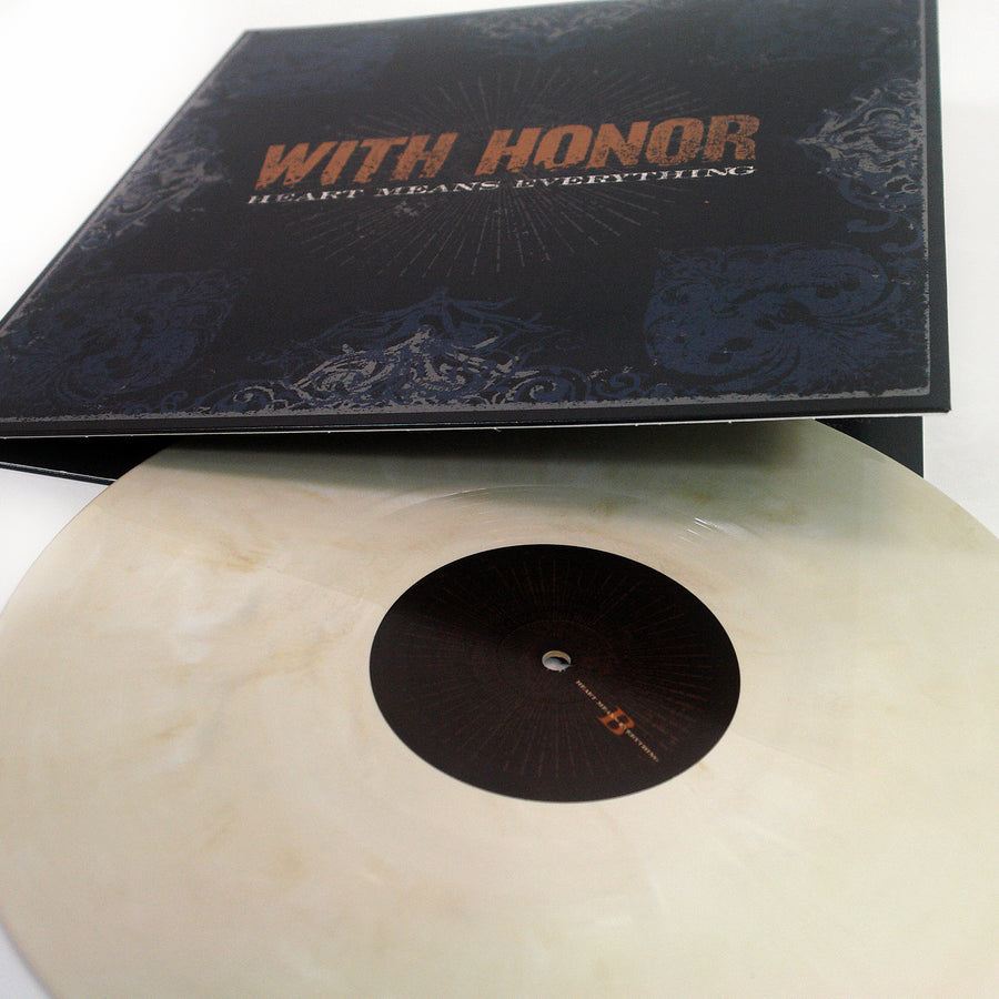 With Honor - Heart Means Everything Exclusive Limited Edition Gold/White Galaxy Color Vinyl LP Record