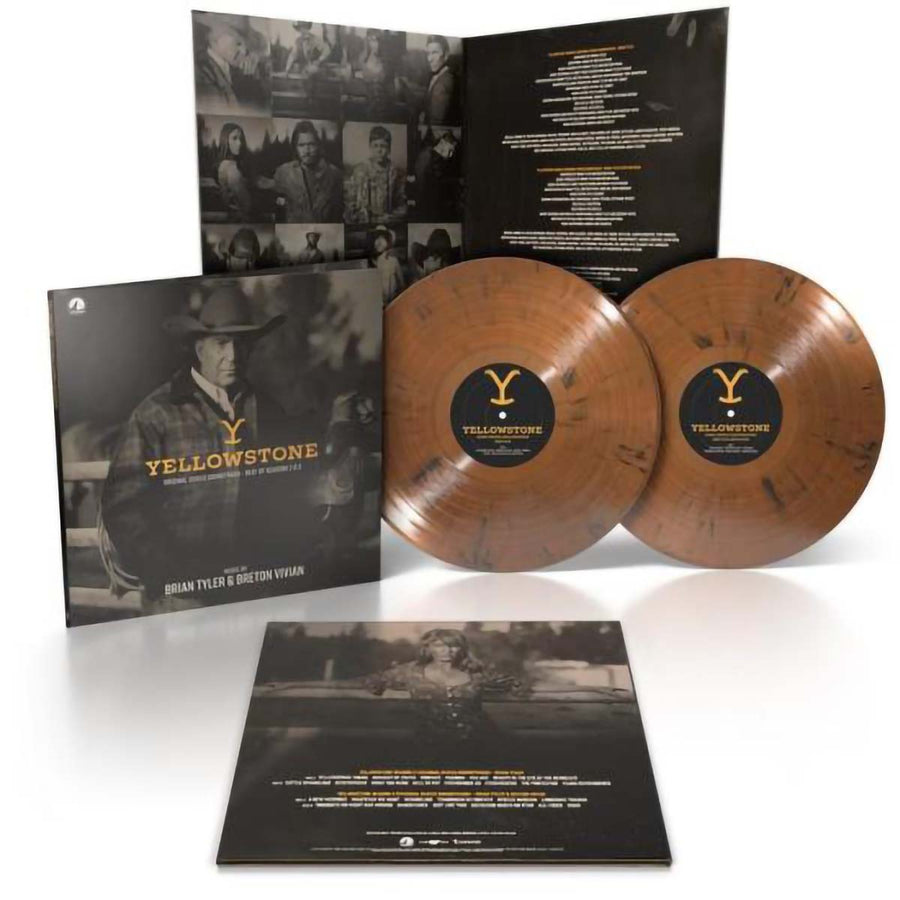 Yellowstone Best of Season 2 & 3 Original Series Soundtrack Exclusive Brown with Black Hardwood Color Vinyl LP