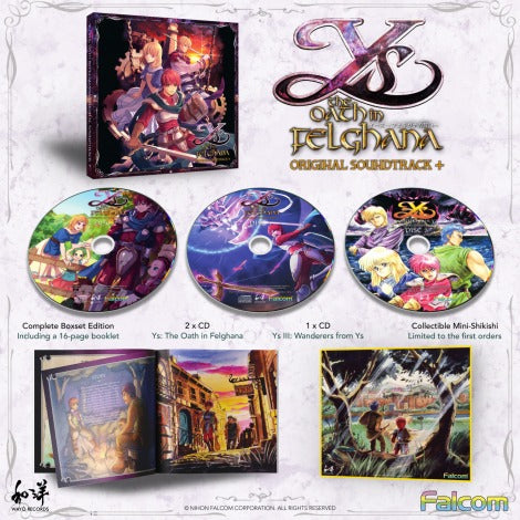 Ys - The Oath In Felghana Soundtrack Exclusive CD Boxset Pack