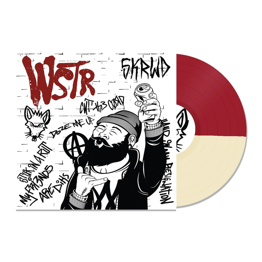 WSTR - Skrwd Exclusive Limited Edition Opaque Red & Bone Split Color Vinyl LP
